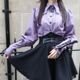 Dark in Love / Star collar purple witch blouse［IW095］