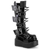 【予約】DEMONIA / BEAR-215 Blk Vegan Leather-Pat［BEAR215/BVL］厚底ブーツ
