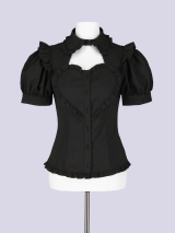 IMVAL / Heart Short Sleeve Shirt［BLK］