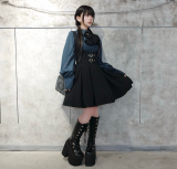 【セール】Dark in Love / lace up back suspenders skirt [DW522]