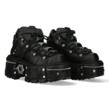 NEW ROCK / ANKLE BOOT BLACK IMPERFECT WITH LACES M-TANK006C-V1 アンクルブーツ