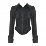Dark in Love / Gothic black ruffle blouse ブラウス［IW103BK］