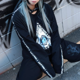 【即納】MALICIOUS.X /  triangle and linelogo long sleeve T-shirt［black］（300770）