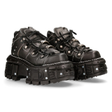 【予約】NEW ROCK / ANKLE BOOT BLACK IMPERFECT WITH LACES M-TANK106-C4 アンクルブーツ