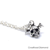 【即納】CrossRoad Diamond / スカルネックレス（SG-6pt-skull）