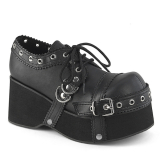 【予約】DEMONIA / DANK-28 Blk Vegan Leather［DANK28/BVL］厚底シューズ