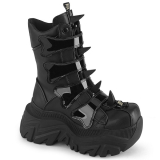 【予約】DEMONIA / ECHO-11 Blk Vegan Leather［ECHO110/BVL］厚底ブーツ