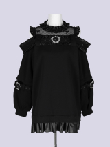 IMVAL / Highneck Off Shoulder Dress［BLK］