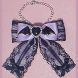 【即納】ののりぼん / デビルリボン バッグチャーム［紫］（NON015）