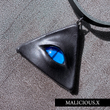 【即納】MALICIOUS.X / CAT EYE CHOKER ［BK×BLUE/Cat］ チョーカー（MAL008）