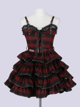 IMVAL / Check Layered Dress［RED］