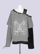 IMVAL / Off-Shoulder Top［BKWH］