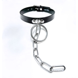 ニュリカデリック / ビッグチェーンリングレザーチョーカー