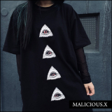 【即納】MALICIOUS.X /  Look around eyes Big T-shirt［BK］（300994）