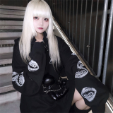 【即納】MALICIOUS.X /  Sanpaku sleeve eyes hoodie［black］（301797）