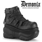 【予約】DEMONIA / BOXER-13 4" PF Ankle Bootie［BOX13/BVL］厚底