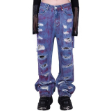 【セール】SELECT / ［PINKSPINK］DESTROYED DENIM JEANS（PP060）