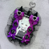 【即納】ののりぼん / 猫耳チェキケース［紫］（NON030）