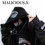 【即納】MALICIOUS.X /  Sanpaku eyes hoodie［BLK］（MAL026）