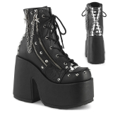 【予約】DEMONIA / CAMEL-208 Blk Vegan Leather［CAM208/BVL］厚底ブーツ