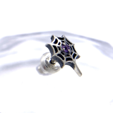 【即納】CrossRoad Diamond / 蜘蛛の巣ピアス（CR-8PE-AM）
